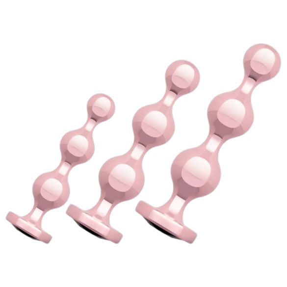 Rosy Gold - set di dildo anale - colore oro rosa