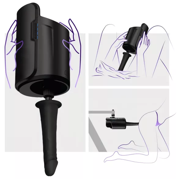Kiiroo - dildo realistico con ventosa - 19cm - nero