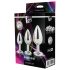 Gleaming Love - set di plug anali - argento - 3 pezzi