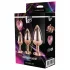 Gleaming Love - plug anale cuore set 3 pezzi - rosegold