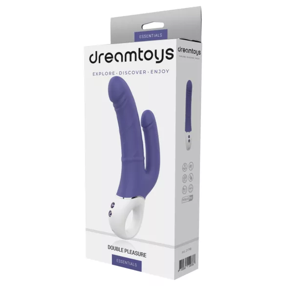 Dreamtoys Essentials - vibratore doppio (viola)