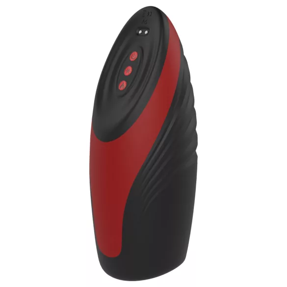Dreamtoys Essentials - masturbatore succhiante e vibrante (nero)