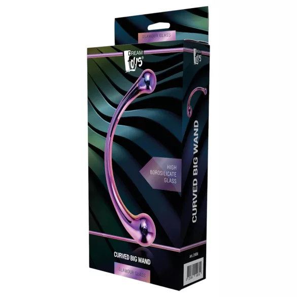 Dreamtoys - dildo massaggiatore in vetro - lilla
