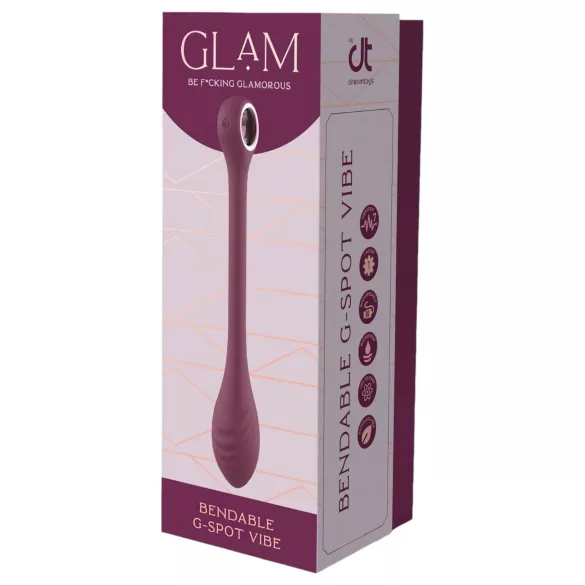 Glam - vibratore G-punto flessibile e impermeabile (viola)