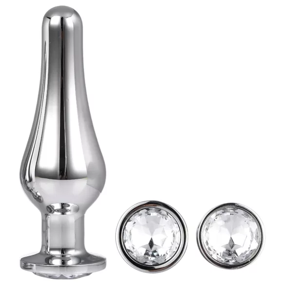 Gleaming Love - set di plug anali di lusso (argento, 3 pezzi)