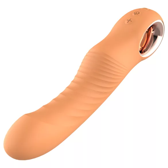 Glam - vibratore flessibile a coste (color pesca)