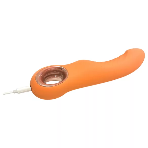 Glam - vibratore flessibile a coste (color pesca)
