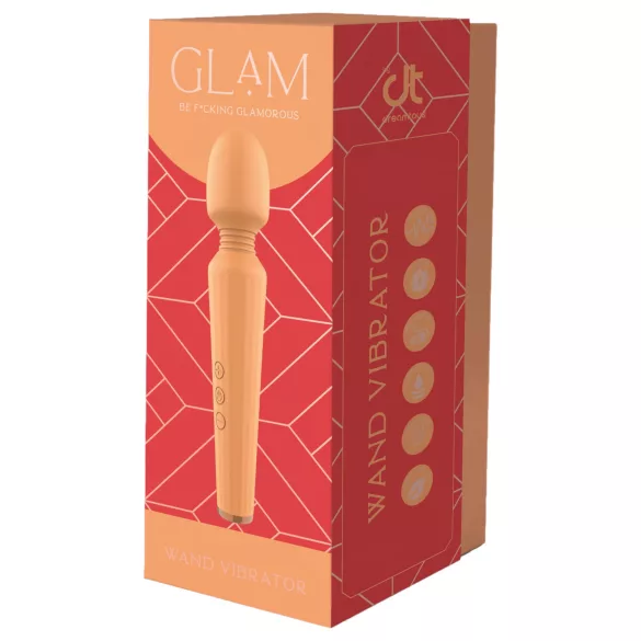 Glam - vibratore massaggiante ricaricabile - arancione