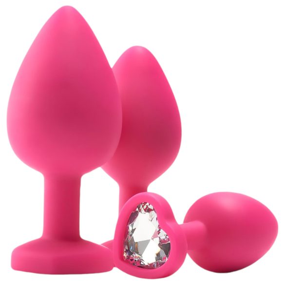 Kit di addestramento anale Flirts - set di plug anali (3 pezzi) - rosa