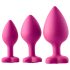Kit di addestramento anale Flirts - set di plug anali (3 pezzi) - rosa