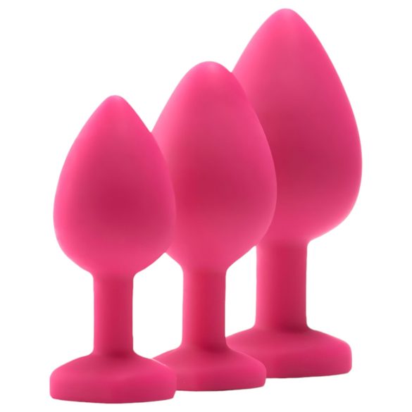 Kit di addestramento anale Flirts - set di plug anali (3 pezzi) - rosa