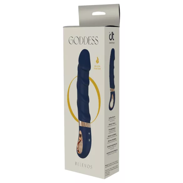 Goddess Belenos - vibratore punto G riscaldante - silicone blu