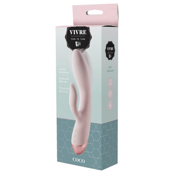 Vivre Coco - vibratore rabbit ricaricabile - stimolatore clitoride - rosa