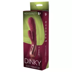   Dinky Jimmy K. Duo - vibratore con stimolatore clitorideo ricaricabile - rosso