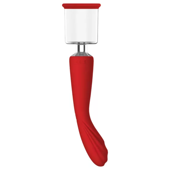 Red Revolution Georgia - vibratore punto G e pompa clitoridea - rosso