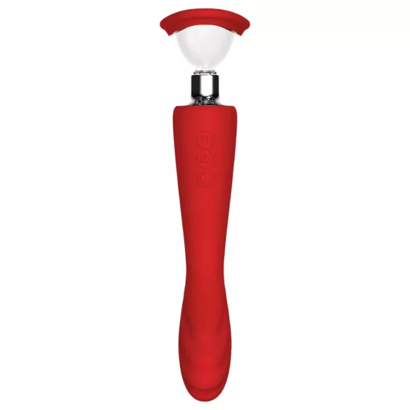 Red Revolution Georgia - vibratore punto G e pompa clitoridea - rosso