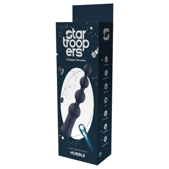 Startroopers Hubble - vibratore anale perlato ricaricabile - blu