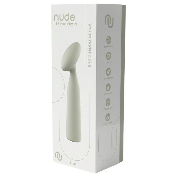 Nude Luna - mini wand vibratore ricaricabile - grigio