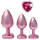 Dreamtoys Gleaming Love - set di plug anali a forma di cuore (rosa)