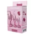 Dreamtoys Gleaming Love - set di plug anali a forma di cuore (rosa)