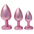 Dreamtoys Gleaming Love - set di plug anali a forma di cuore (rosa)