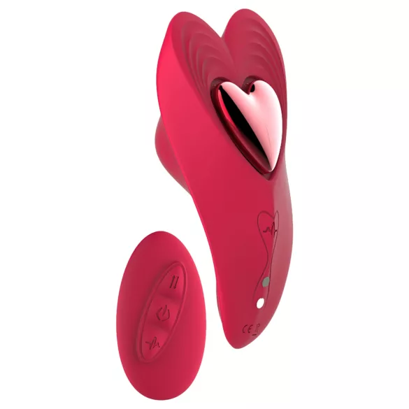 Dreamtoys Amour - set di vibratore indossabile con slip (rosso)