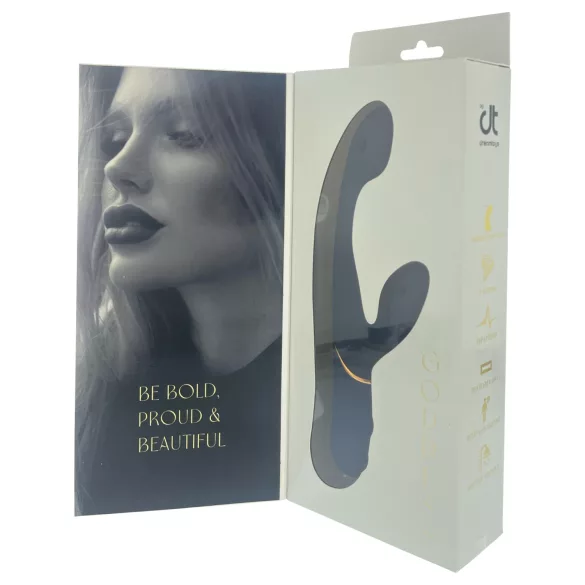 Goddess - vibratore coppia con testa flessibile (blu scuro)