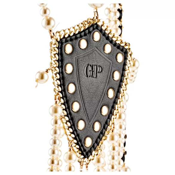 Guilty Pleasure Allure - set collare e catena per il corpo (nero)