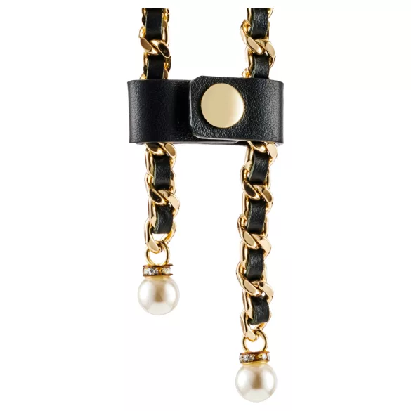 Guilty Pleasure Allure - set collare e catena per il corpo (nero)