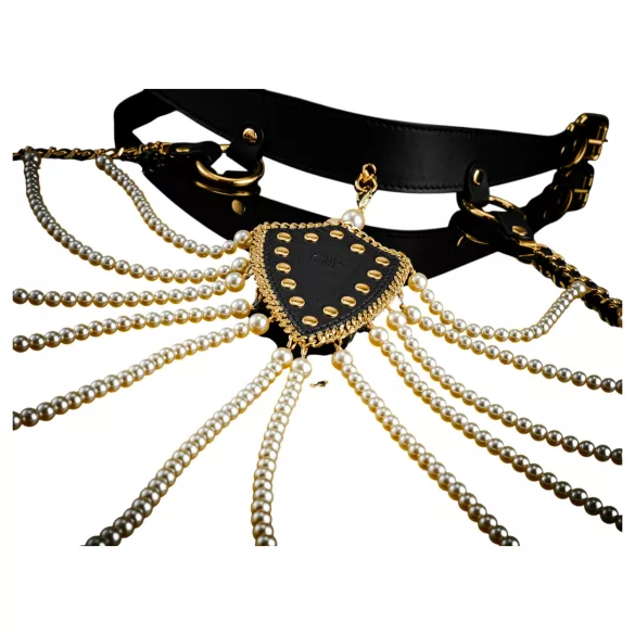 Guilty Pleasure Allure - set collare e catena per il corpo (nero)