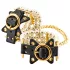 Allure - manette da polso con perle - nero