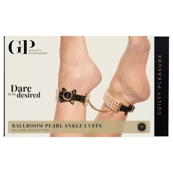 Allure - cavigliera con perle - nero