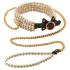 Allure - collare con guinzaglio perle - nero