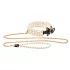 Allure - collare con guinzaglio perle - nero