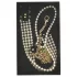 Allure - collare con guinzaglio perle - nero