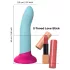 Dreamtoys Love Signal - dildo piccolo bicolore in silicone (blu)