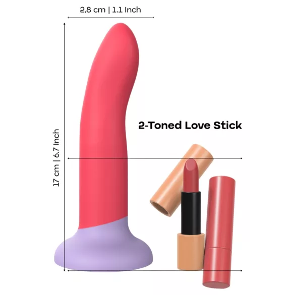 Dreamtoys Love Signal - dildo in silicone bicolore medio (rosso)