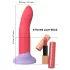 Dreamtoys Love Signal - dildo in silicone bicolore medio (rosso)