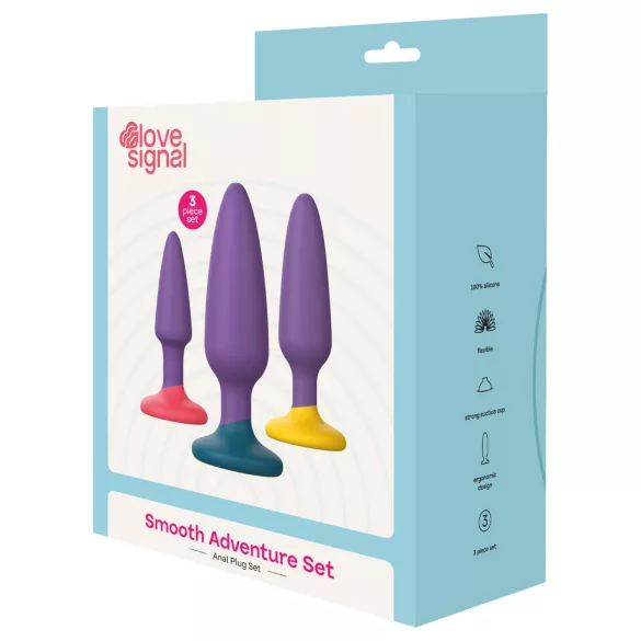Dreamtoys Love Signal - set di plug anali (viola)