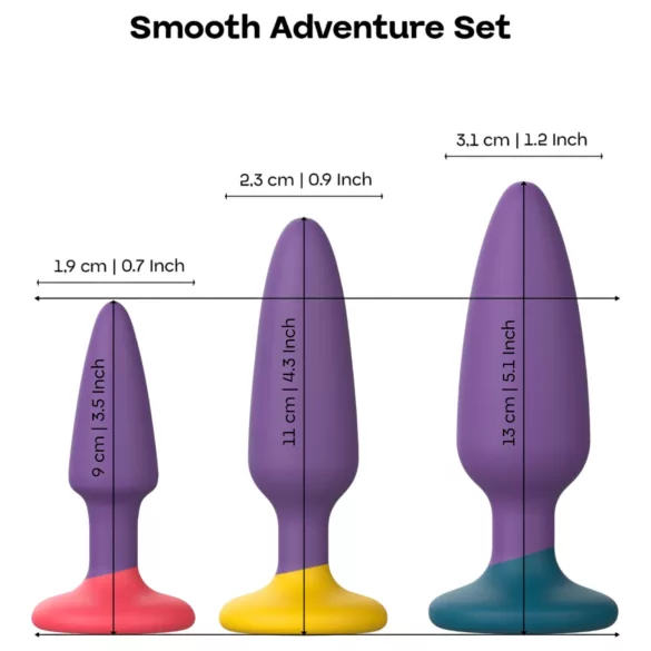 Dreamtoys Love Signal - set di plug anali (viola)