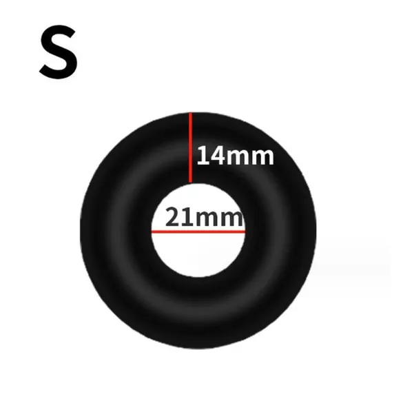 Kiotos - spesso anello fallico in silicone S (nero)