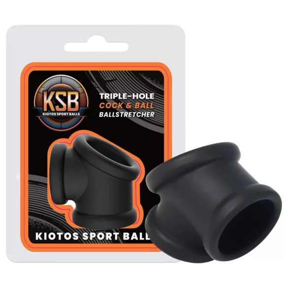 Kiotos - allungapenis e allungascroto in silicone (nero)
