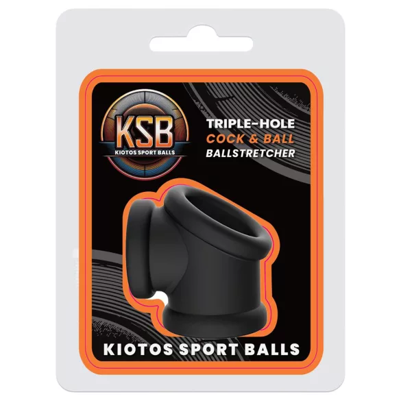 Kiotos - allungapenis e allungascroto in silicone (nero)