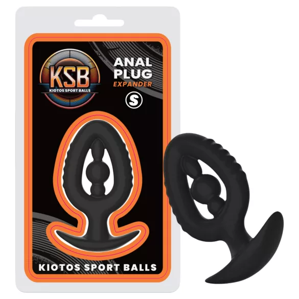 Kiotos - plug anale in silicone con dilatatore S (nero)