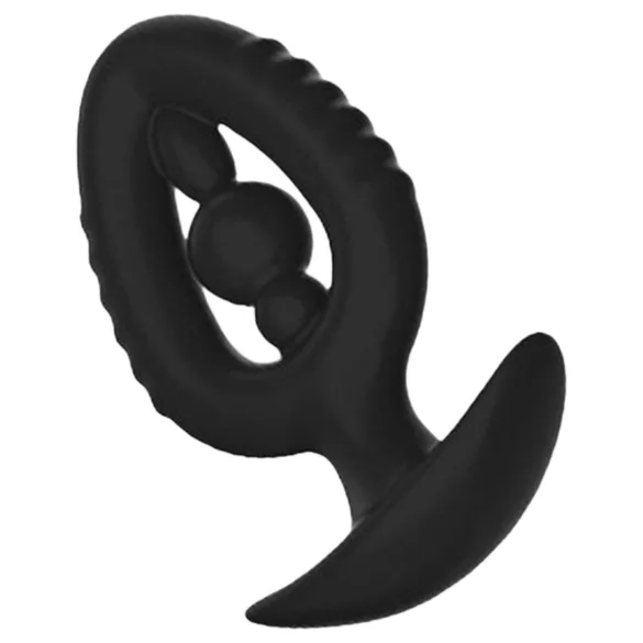 Kiotos - plug anale in silicone con dilatatore S (nero)