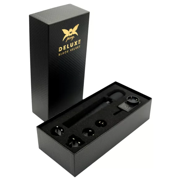 Pixey Deluxe Black Velvet - vibratore wand M (nero)