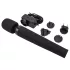 Pixey Deluxe Black Velvet - vibratore wand M (nero)