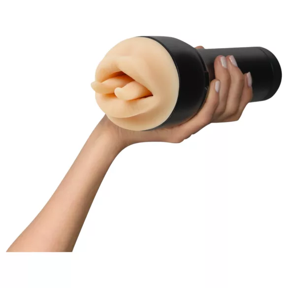 Kiiroo Feel Leigh Raven - bocca artificiale con lingua tagliata (color carne)