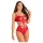 Zôf Ruby - body in pizzo con aperture e spalline regolabili (rosso)