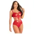 Zôf Ruby - body in pizzo con aperture e spalline regolabili (rosso)